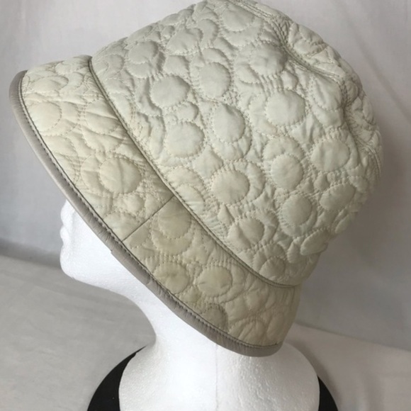 Coach Leatherware Quilted Signature C Bucket/Rain Hat - Picture 1 of 5